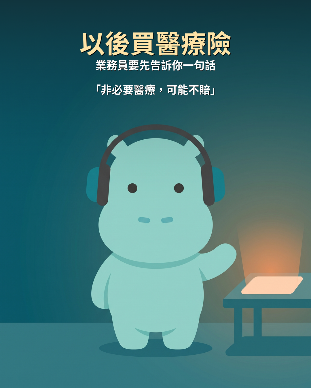 以後買醫療險，業務員要先告訴你一句話：「非必要醫療，可能不賠」