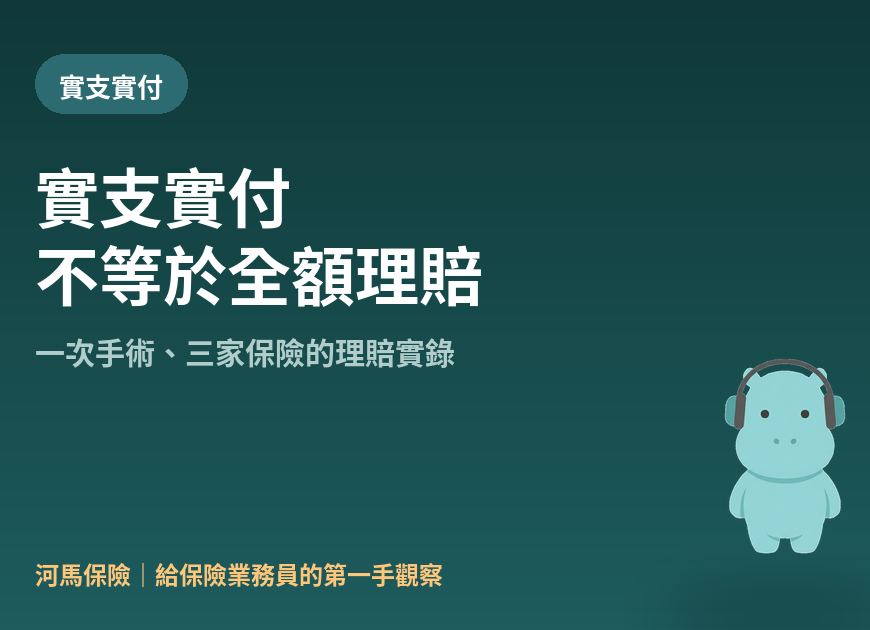 實支實付不等於全額理賠封面