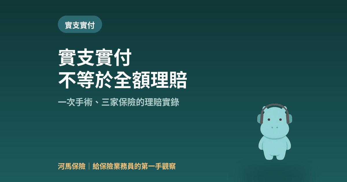 實支實付不等於全額理賠封面